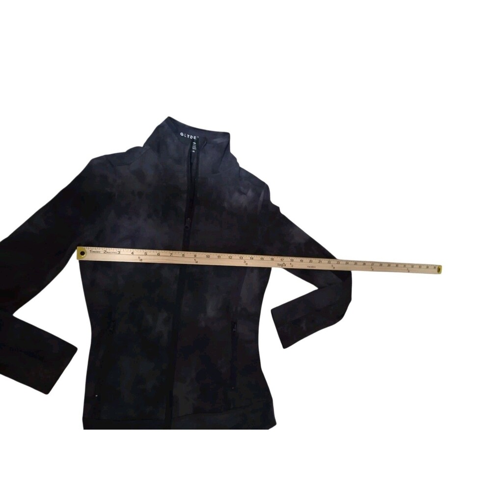 Glyder Jacket M Full Zip Athletic Mesh Back Stretch Thumb Holes Black Nylon - Picture 4 of 5